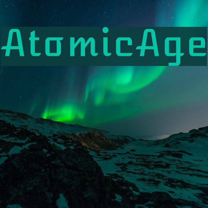 AtomicAge Schriftart examples