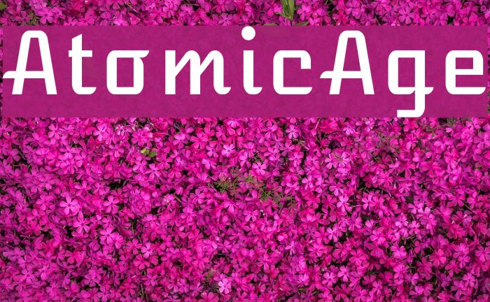 AtomicAge Schriftart examples