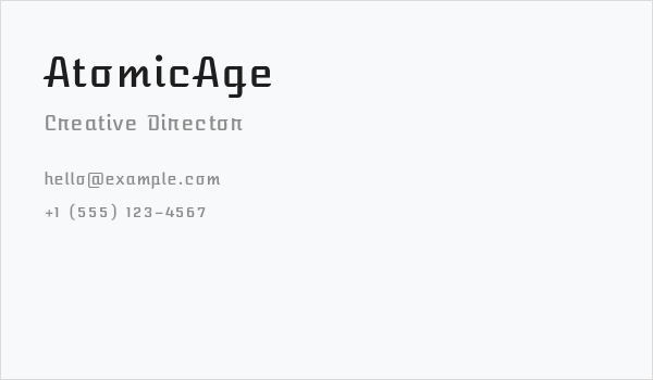 AtomicAge Business Card