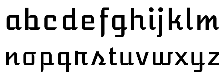 AtomicAge Schriftart Kleinbuchstaben