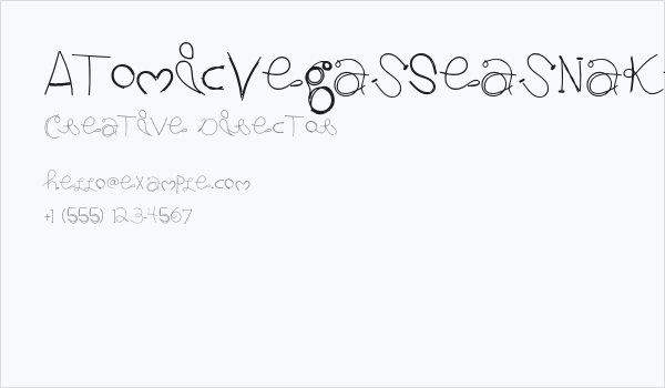 AtomicVegasSeasnakes Business Card