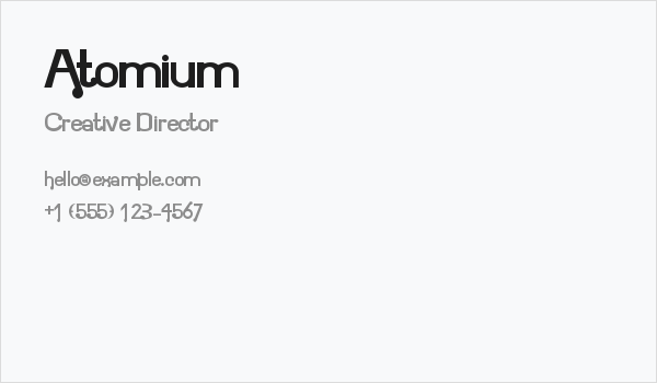 Atomium Business Card
