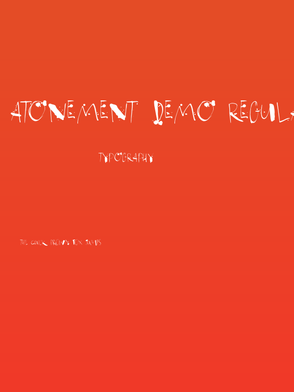 Atonement DEMO Regular Poster