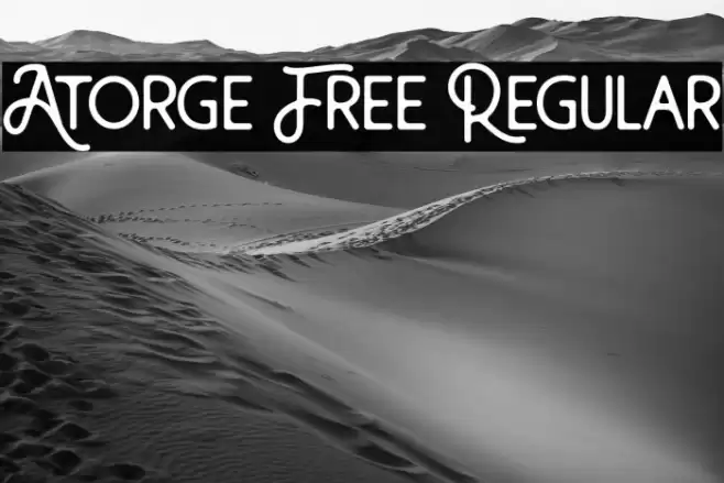 Atorge Free Regular Font examples