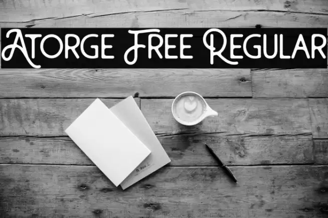 Atorge Free Regular Font examples