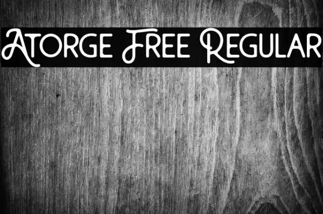 Atorge Free Regular Font examples