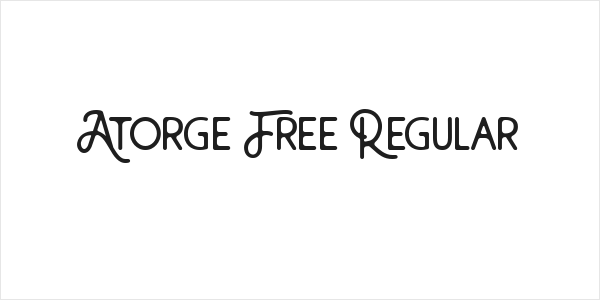 Atorge Free Regular Logo