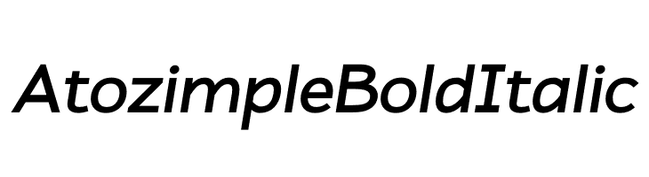 Atozimple Bold Italic  免费字体下载