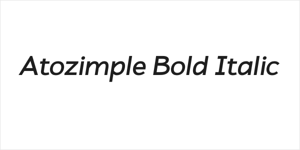 Atozimple Bold Italic Logo