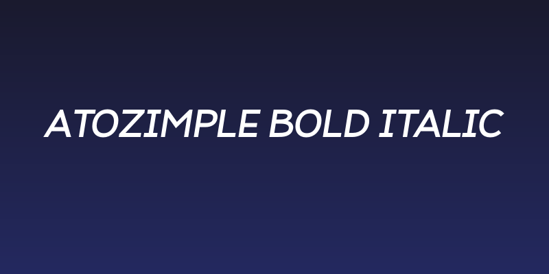 Atozimple Bold Italic Social Header