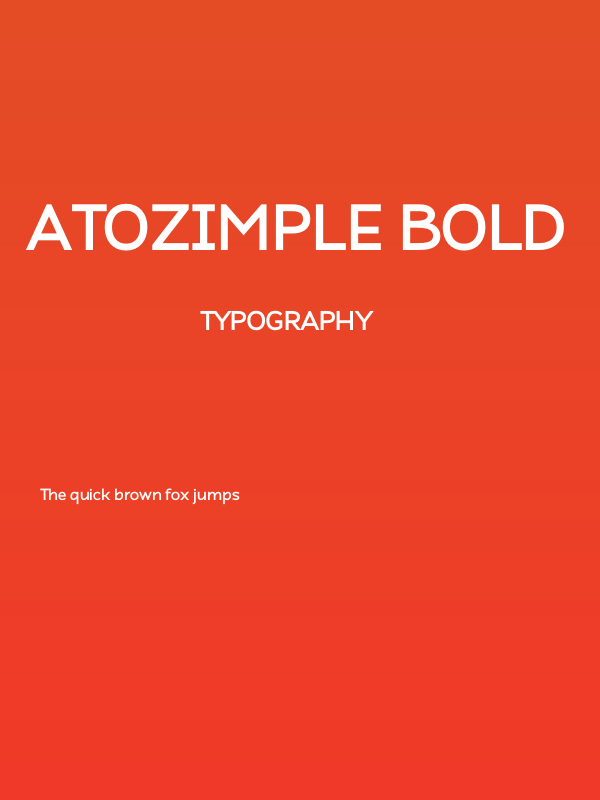 Atozimple Bold Poster