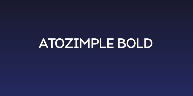 Atozimple Bold Social Header