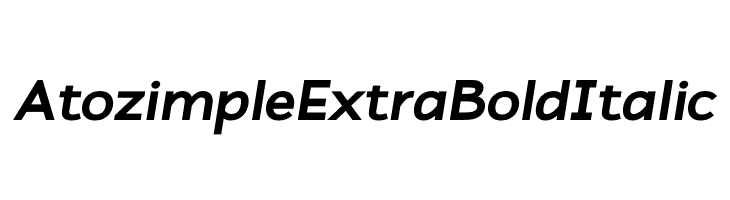 Atozimple ExtraBold Italic  Free Fonts Download