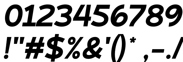Atozimple ExtraBold Italic Font OTHER CHARS