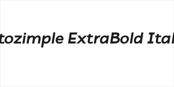 Atozimple ExtraBold Italic Logo