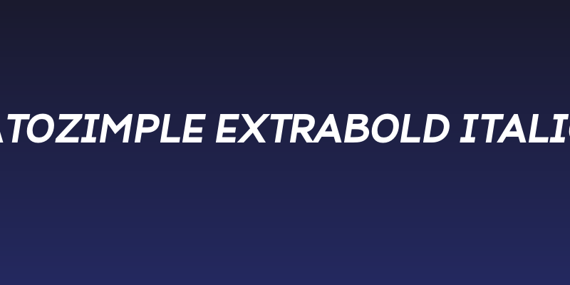 Atozimple ExtraBold Italic Social Header
