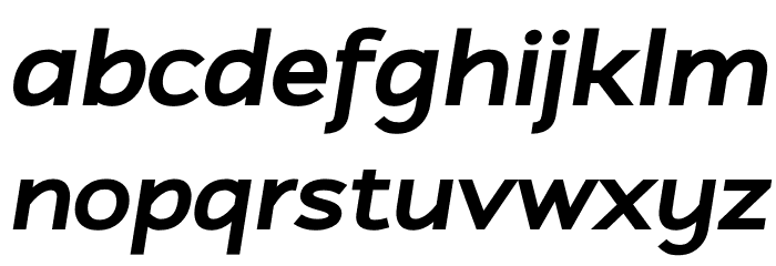 Atozimple ExtraBold Italic Font LOWERCASE