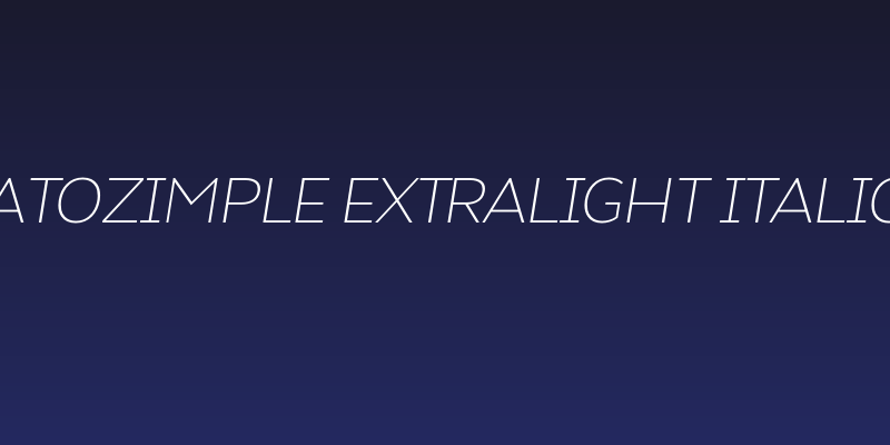 Atozimple ExtraLight Italic Social Header