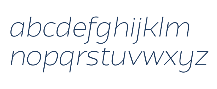 Atozimple ExtraLight Italic Lowercase