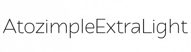 Atozimple ExtraLight  Frei Schriftart Herunterladen