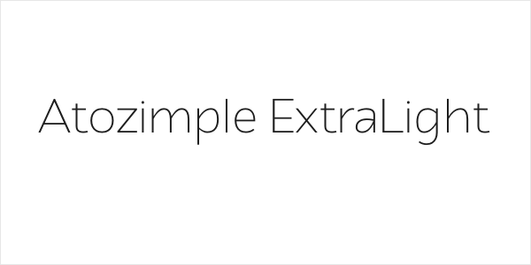 Atozimple ExtraLight Logo