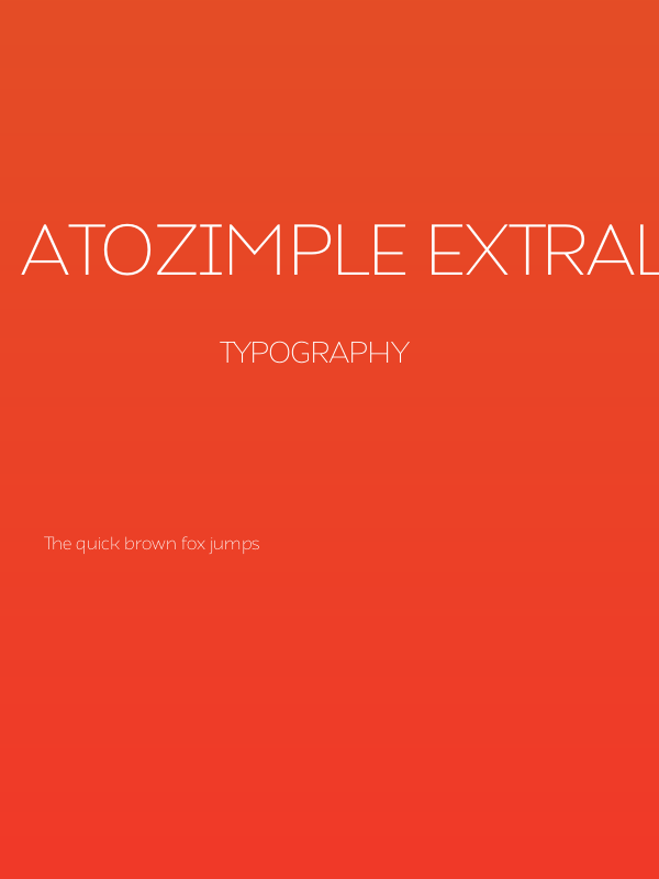 Atozimple ExtraLight Poster