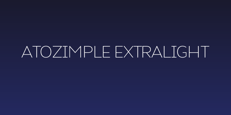 Atozimple ExtraLight Social Header