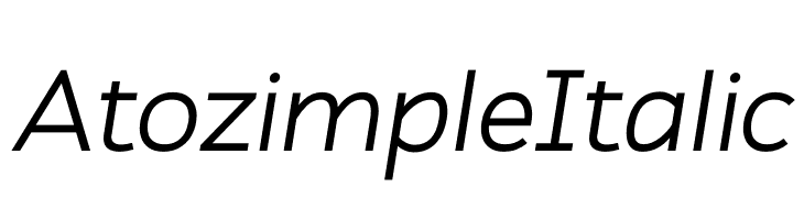 Atozimple Italic  Frei Schriftart Herunterladen