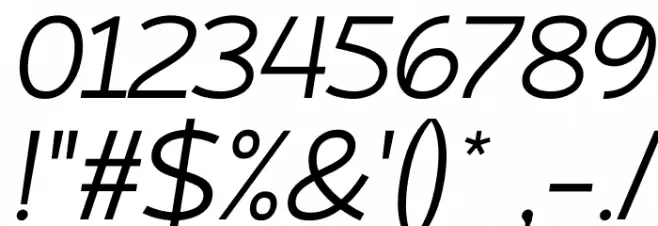 Atozimple Italic Font OTHER CHARS