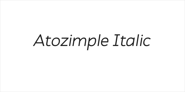 Atozimple Italic Logo