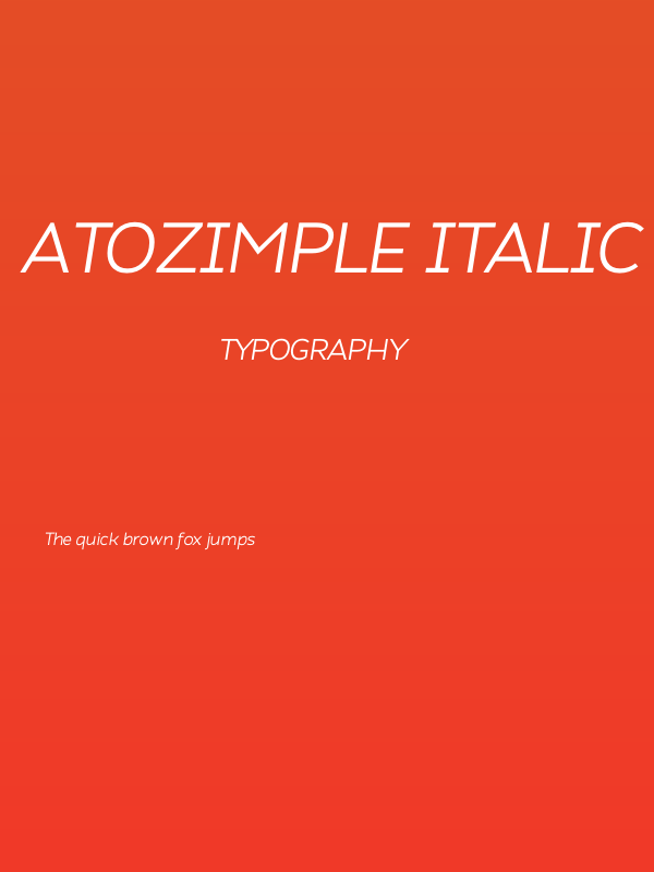 Atozimple Italic Poster