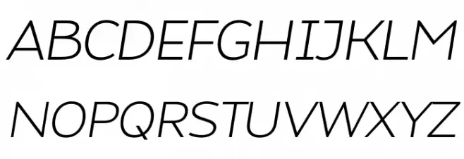 Atozimple Light Italic Fuentes MAYÚSCULAS
