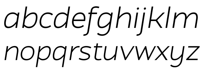 Atozimple Light Italic Font LOWERCASE