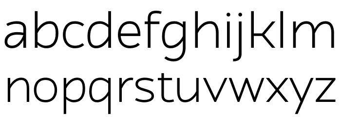 Atozimple Light Font LOWERCASE