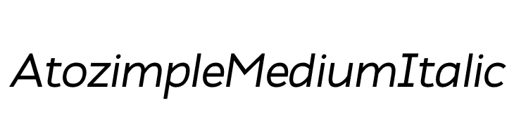 Atozimple Medium Italic  Free Fonts Download