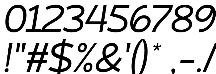 Atozimple Medium Italic Font OTHER CHARS