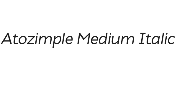 Atozimple Medium Italic Logo