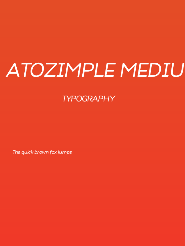 Atozimple Medium Italic Poster