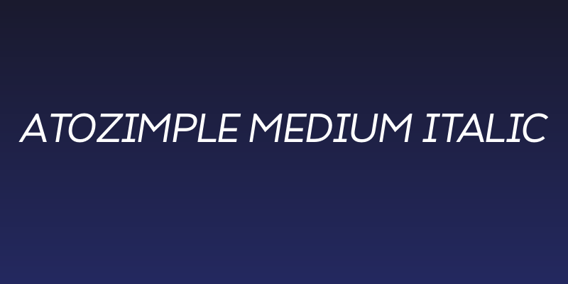 Atozimple Medium Italic Social Header