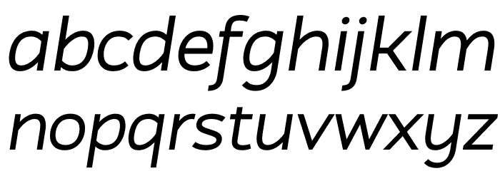 Atozimple Medium Italic Font LOWERCASE