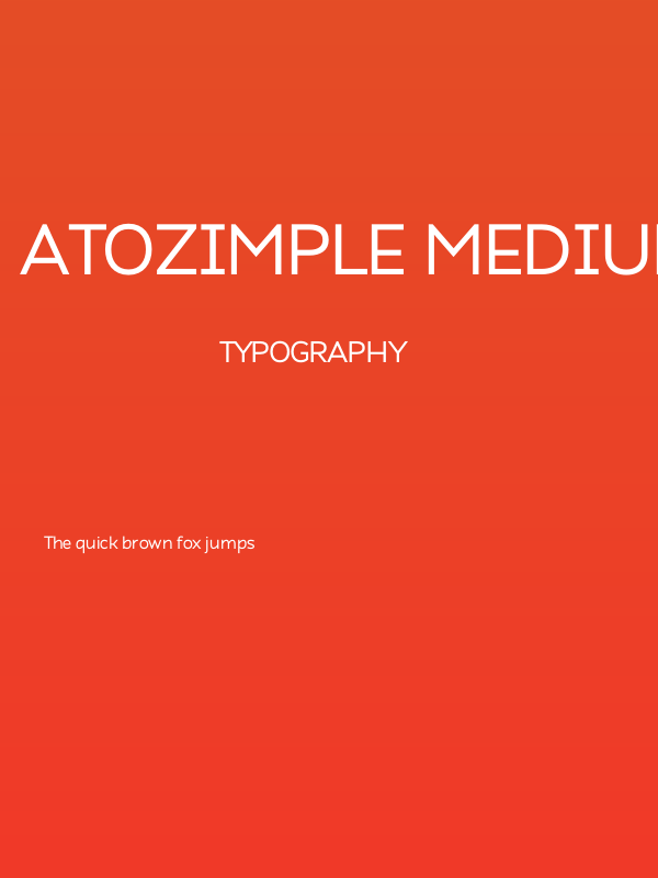 Atozimple Medium Poster