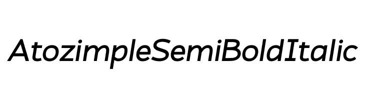 Atozimple SemiBold Italic  Frei Schriftart Herunterladen