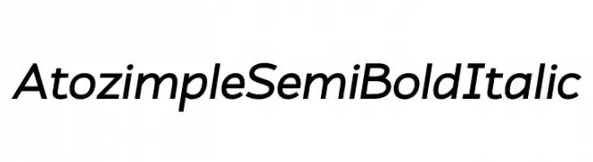 Atozimple SemiBold Italic  les polices de caractères gratuit tlcharger