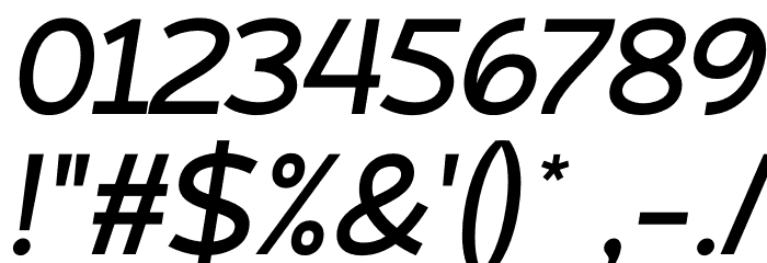 Atozimple SemiBold Italic Font OTHER CHARS