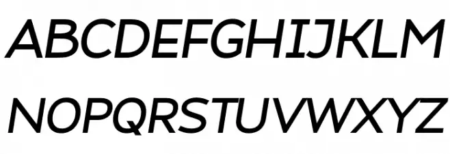 Atozimple SemiBold Italic Schriftart Groß