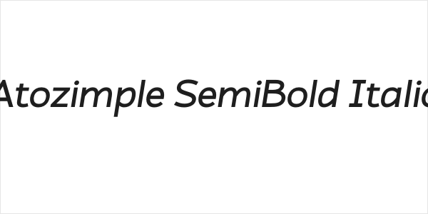 Atozimple SemiBold Italic Logo