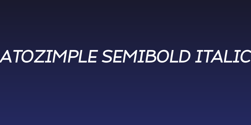 Atozimple SemiBold Italic Social Header