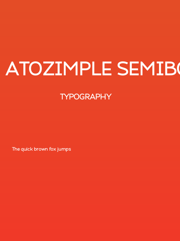 Atozimple SemiBold Poster
