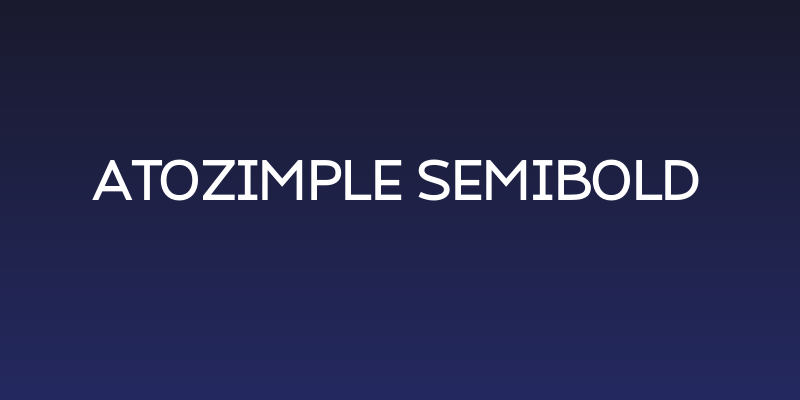 Atozimple SemiBold Social Header