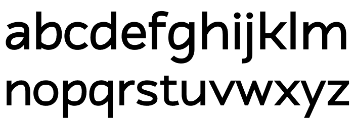 Atozimple SemiBold Font LOWERCASE